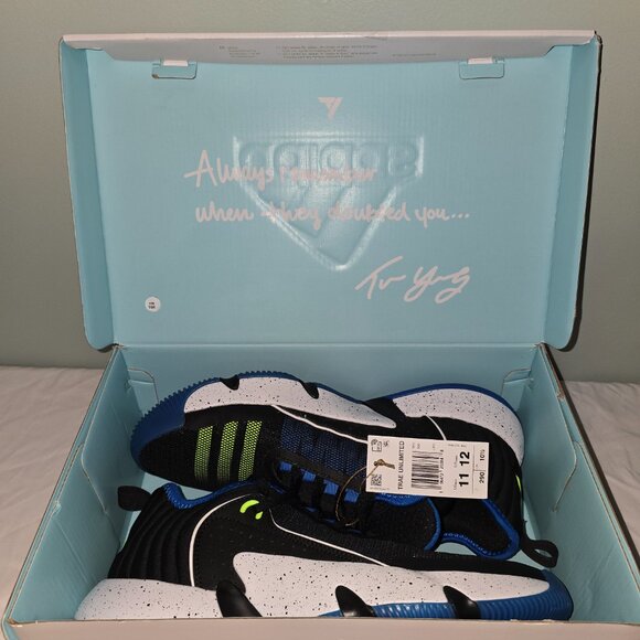 Adidas Trae Unlimited Basketball Sneakers, M 11/W 12, Blk/Blue/Grn, New in Box - Picture 9 of 10